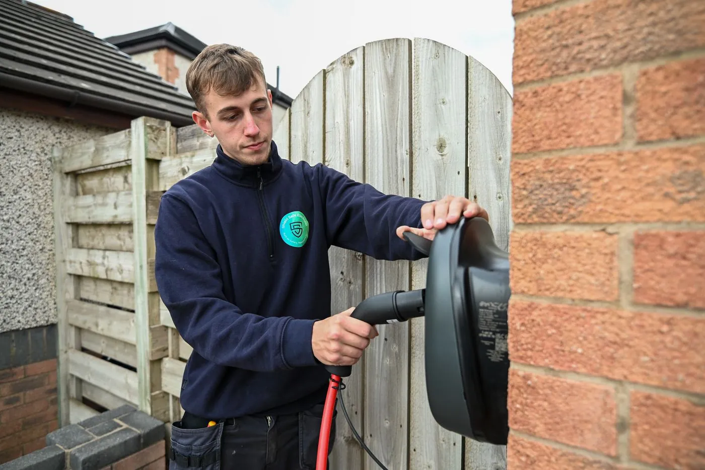 Home EV charger installation by Shield Safe Electrical